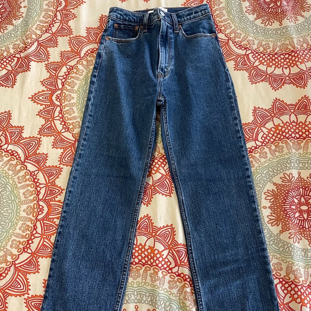 Abercrombie Ankle Straight Ultra High Rise Jeans